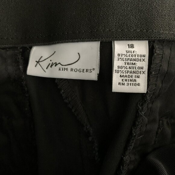 Kim Rogers Pants Size 18 Black Chino Plus Size 18 - Picture 3 of 3